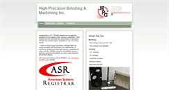 Desktop Screenshot of highprecisiongrinding.com