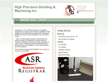 Tablet Screenshot of highprecisiongrinding.com